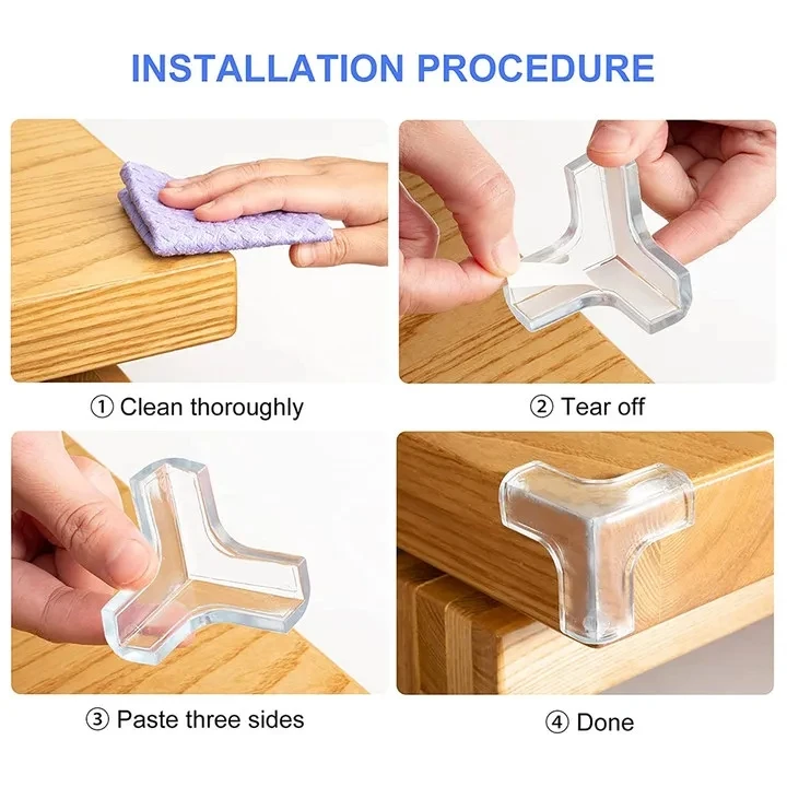 Baby Safety Silicone Corner Protector (4Pcs) - image 6