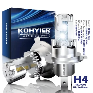 KOHYIER Turbo H4 Hi Lo Beam LED Headlight 100W
