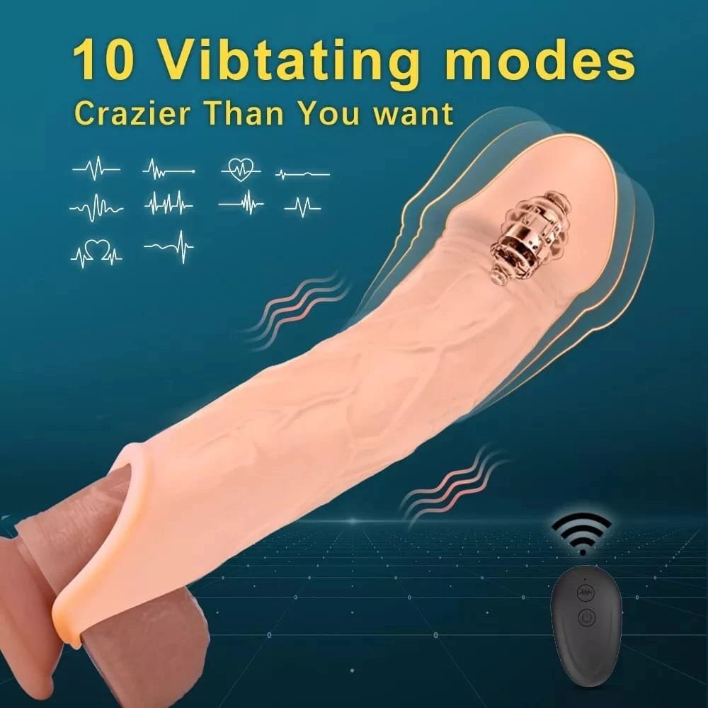 Generic Vibrating Penis Sleeve Extender with Remote - image 5