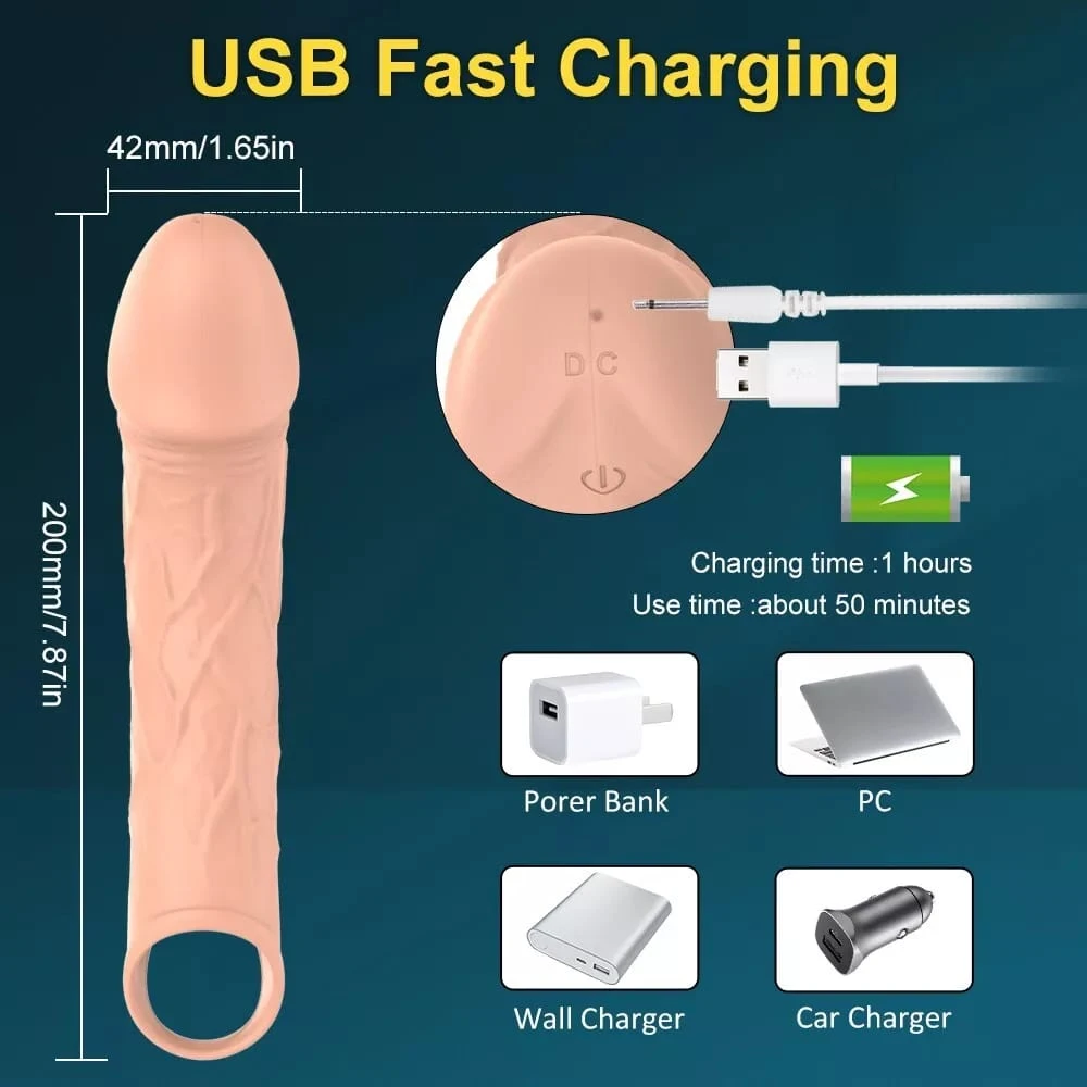 Generic Vibrating Penis Sleeve Extender with Remote - image 6