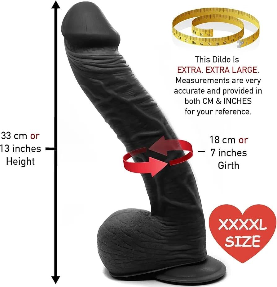 13 inch realistic long thick huge dildo sex toy - image 5