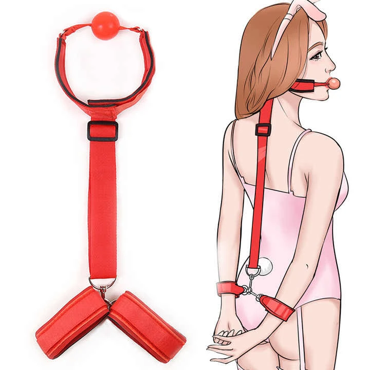 ball gang with hand cuff BDSM sex toy - image 5