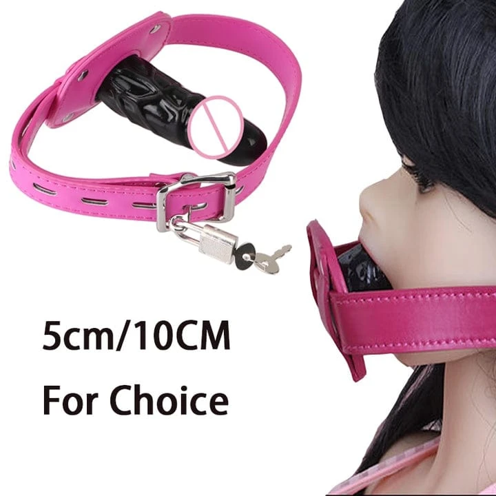 BDSM Bondage dildo Mouth gag Strap on dildo sex toy - image 4