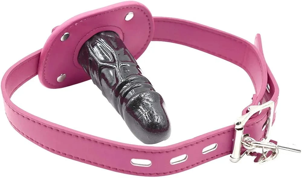 BDSM Bondage dildo Mouth gag Strap on dildo sex toy - image 5