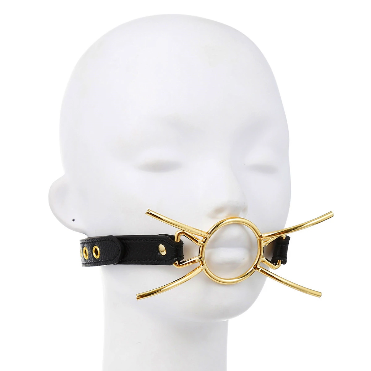 Bondage Golden O-Ring Metal Mouth Ring bdsm sex toy - image 4