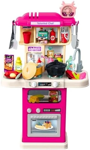 Generic XL Modern Kitchen Playset Lights Sounds Water - image 2