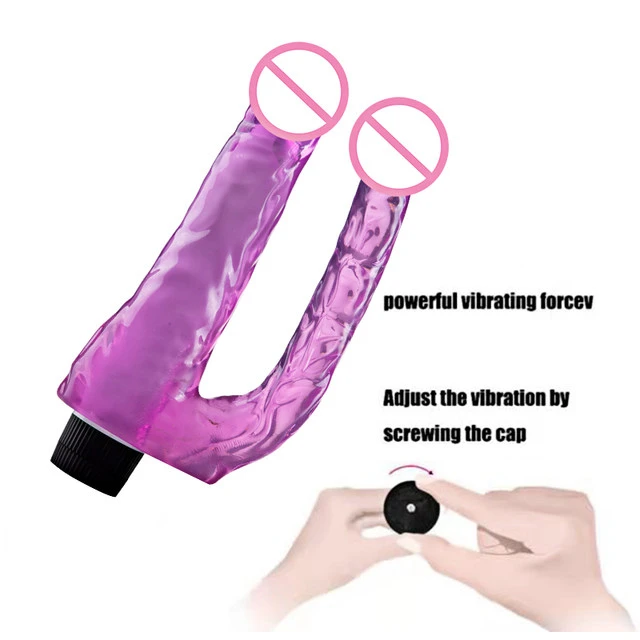 Double dildo penetrations' vibrator sex toy - image 6