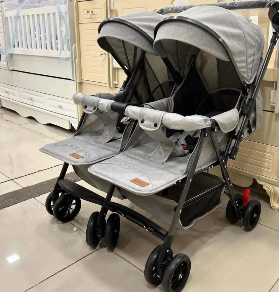 Generic Lightweight Foldable Twin Umbrella Stroller - image 2