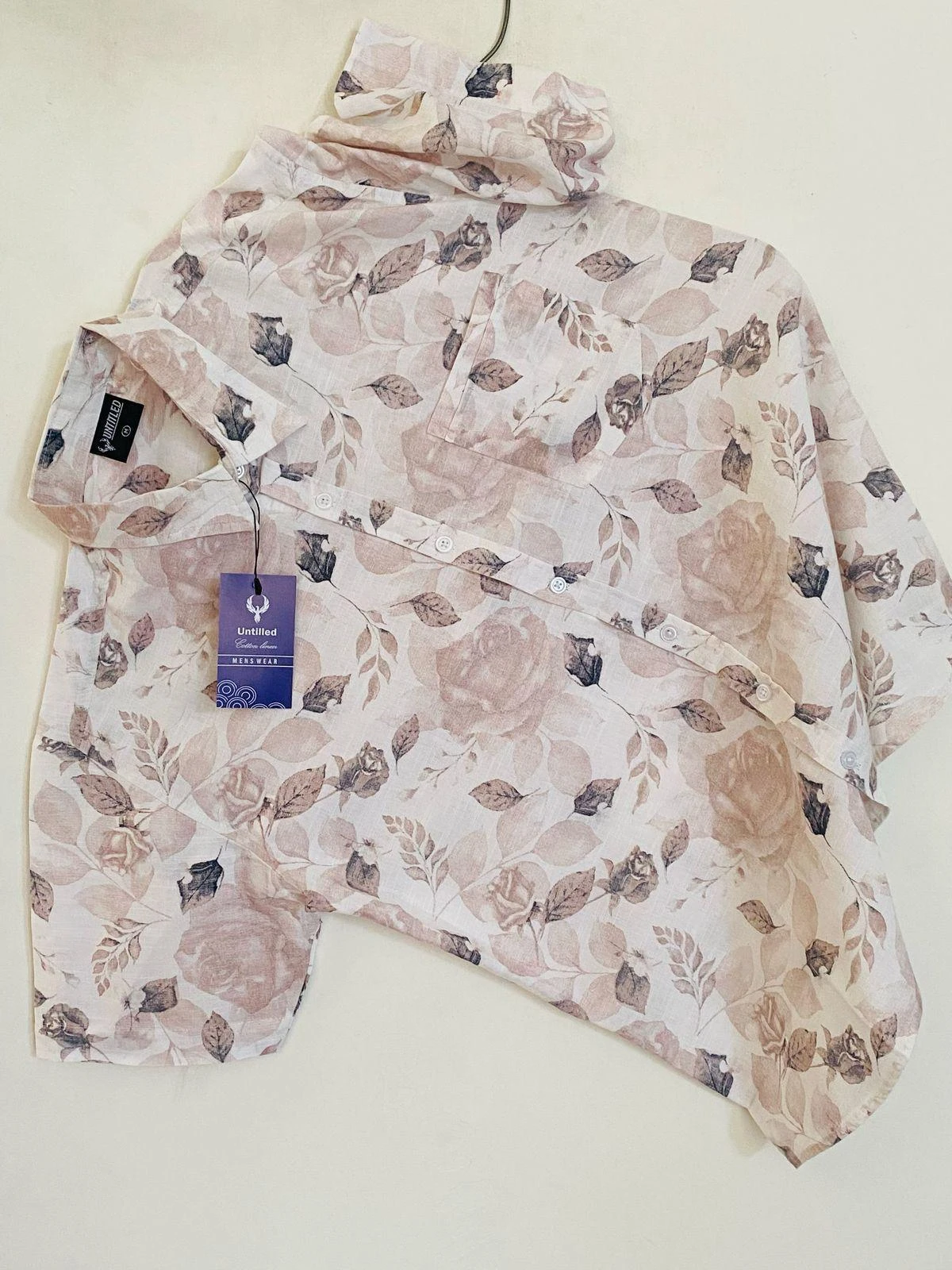 Generic Men's Floral Linen Shirt