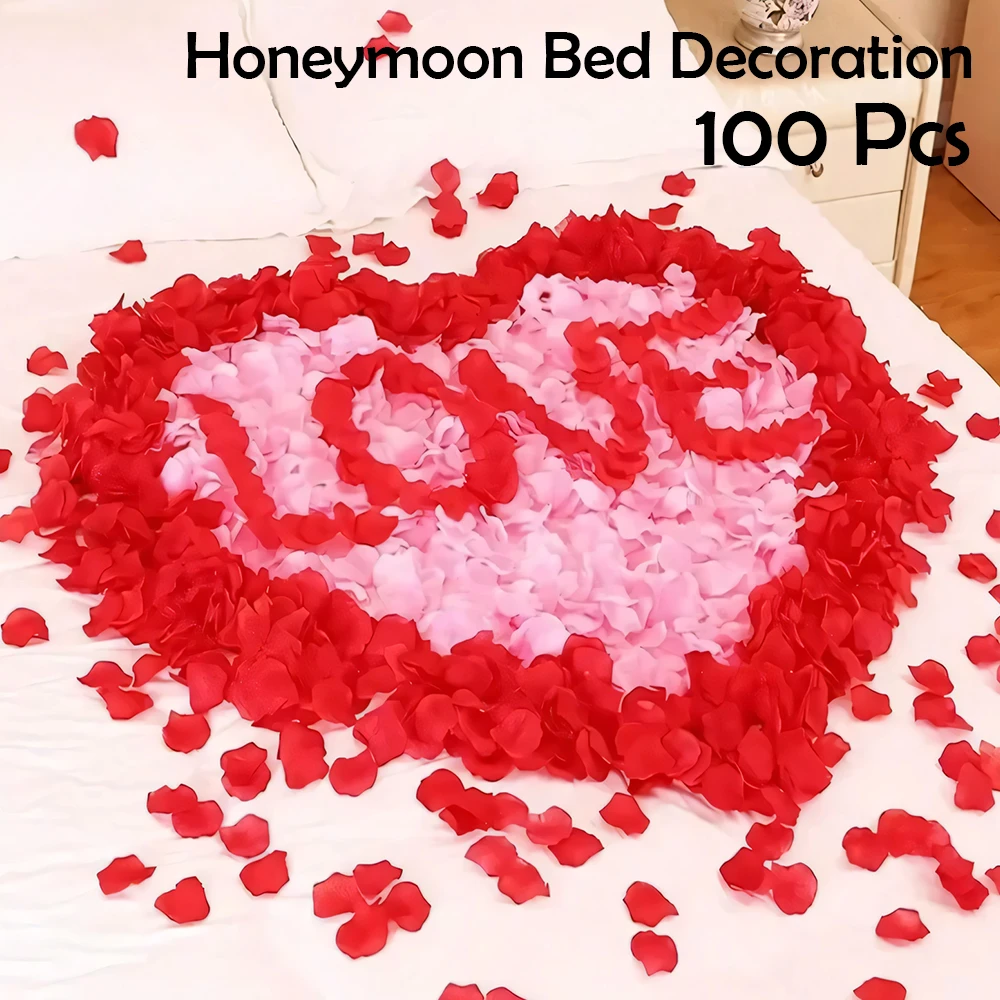 Generic 100PCS Silk Rose Petals Romantic Decorations - image 2