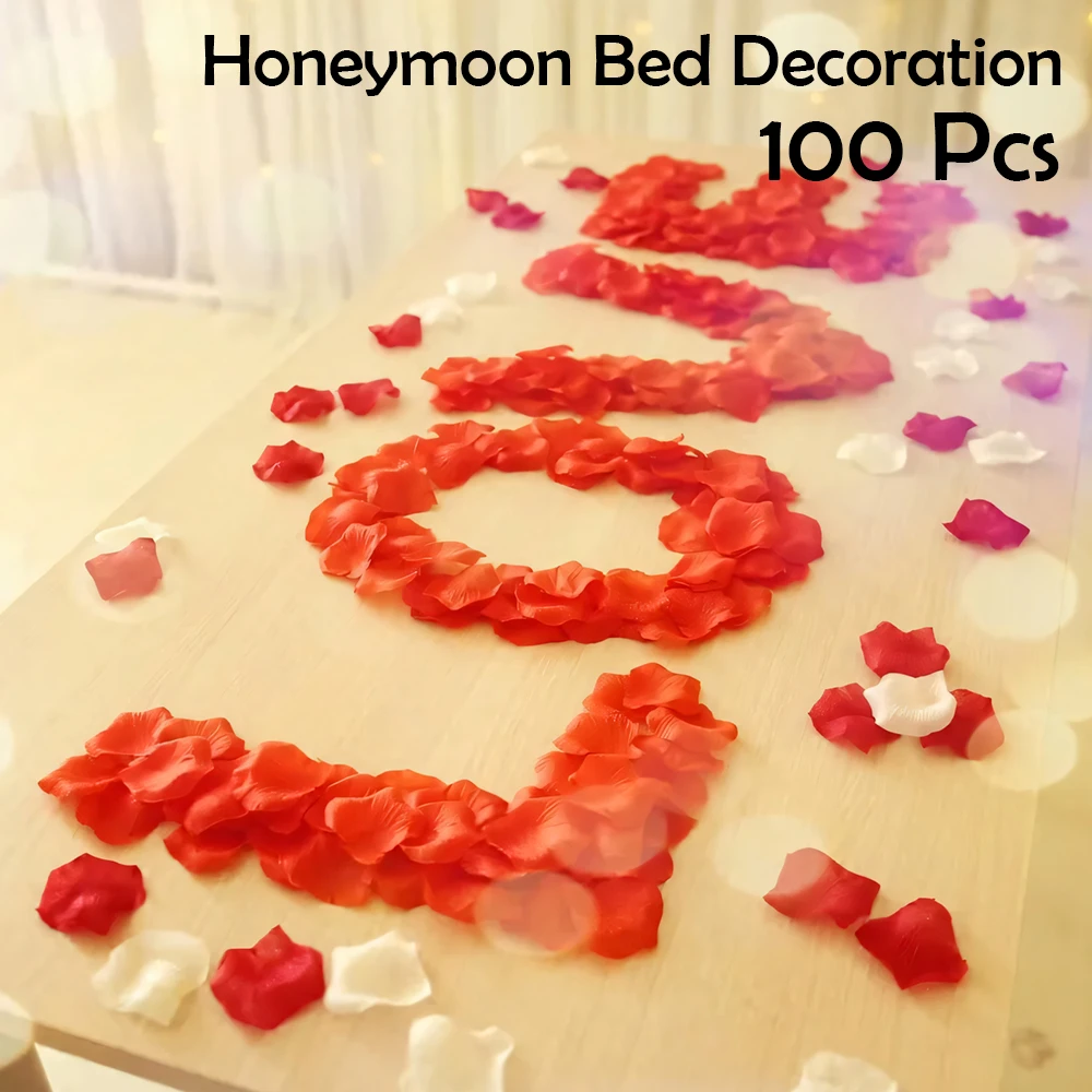 Generic 100PCS Silk Rose Petals Romantic Decorations - image 5