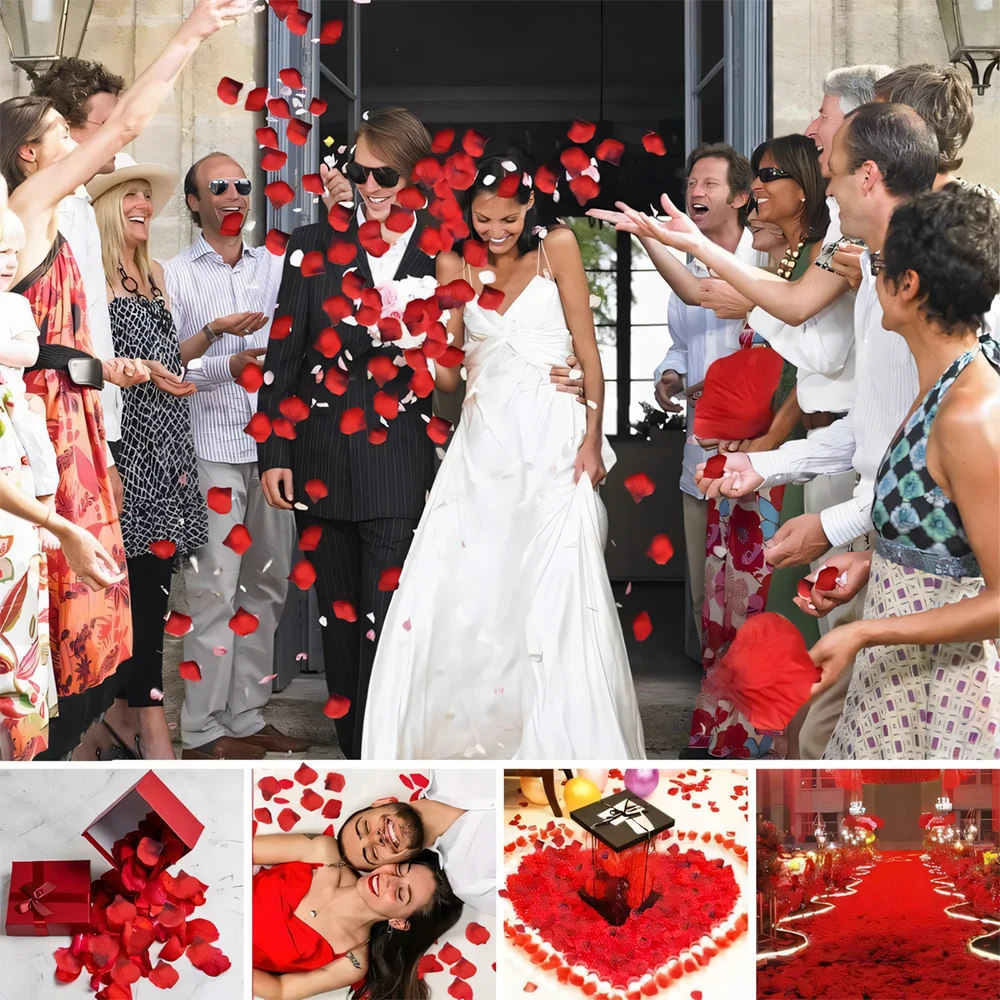 Generic 100PCS Silk Rose Petals Romantic Decorations - image 6