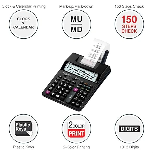 Casio HR-100RC-BK Printing Calculator - image 3