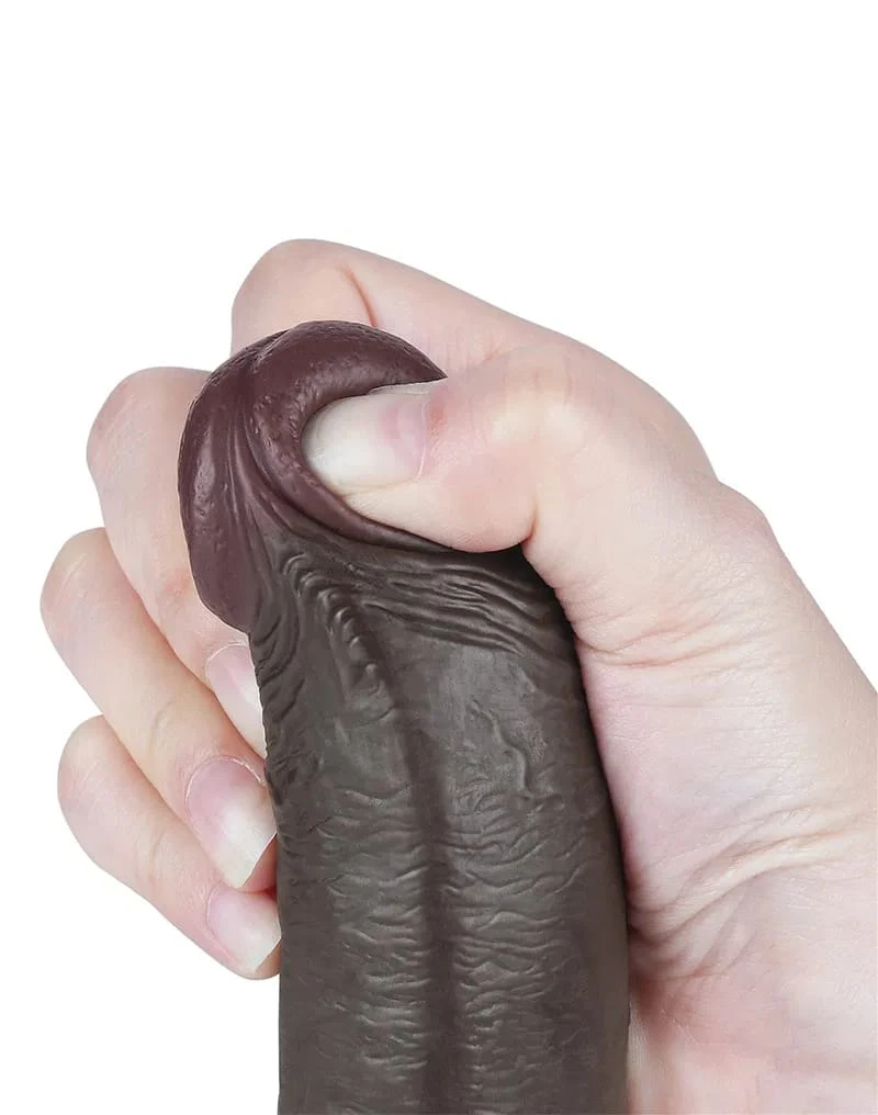 Generic Dual Layer Movable Foreskin Dildo 9 Inches - image 3