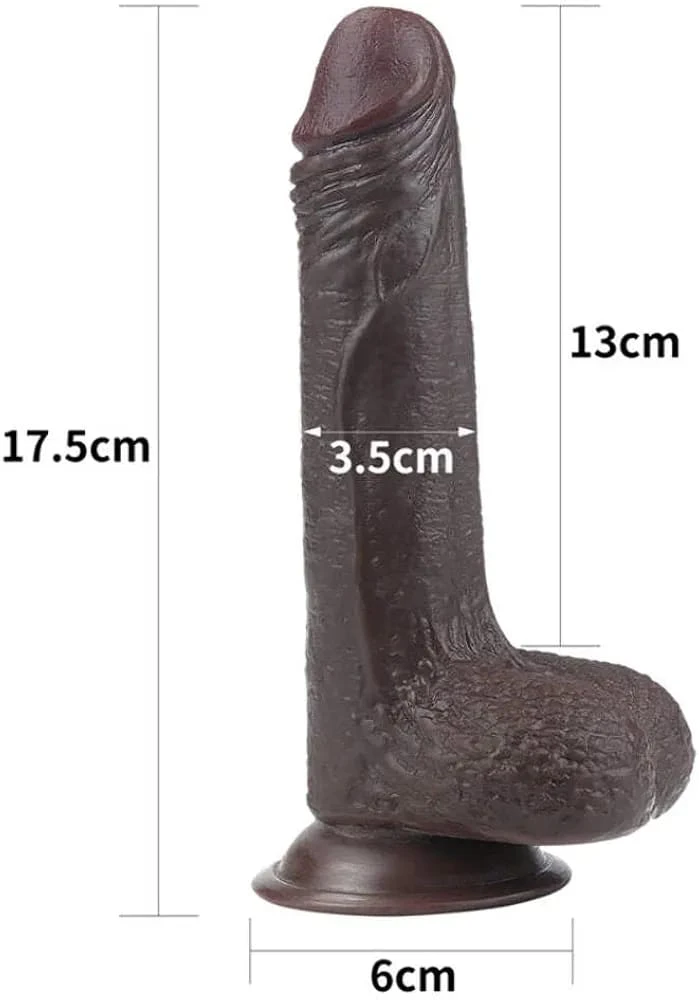 Generic Realistic Dildo Dual Layer Movable Foreskin - image 2