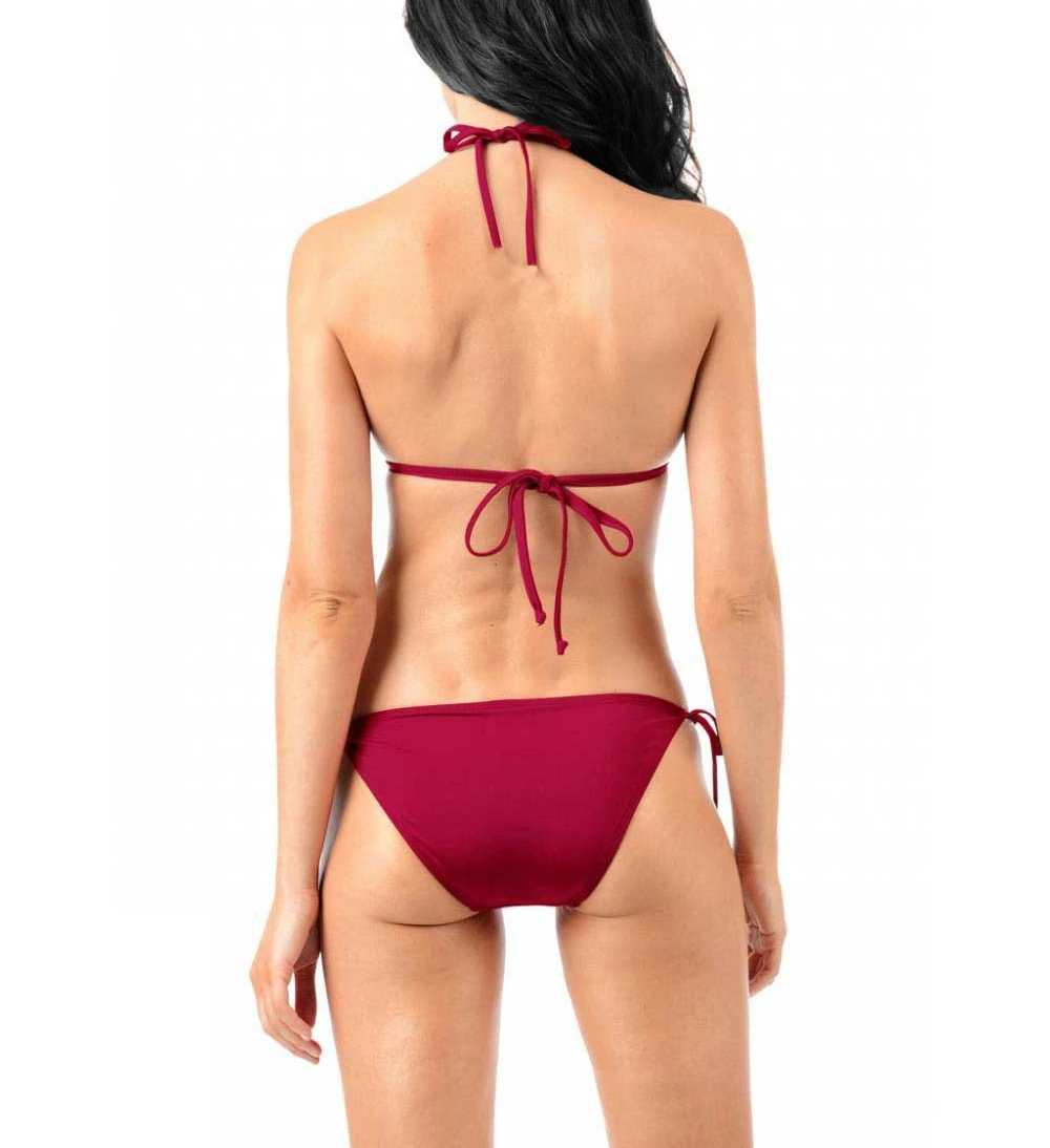 Generic 2 Piece Bikini Set Maroon Color Swimwear - image 2