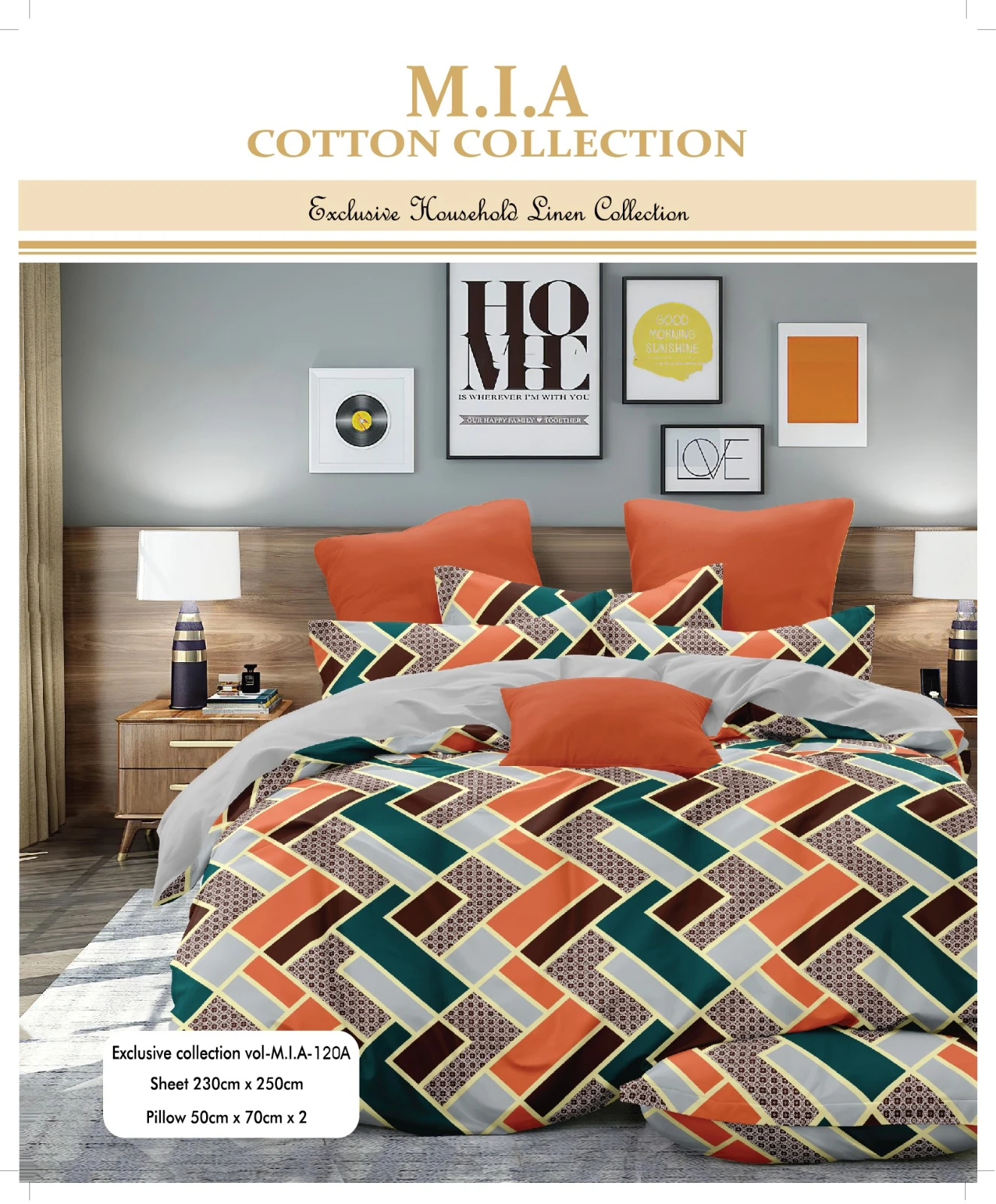 Mia Bedsheets / Bedsheet With 2 Pillow Covers (90 x 100) - image 2