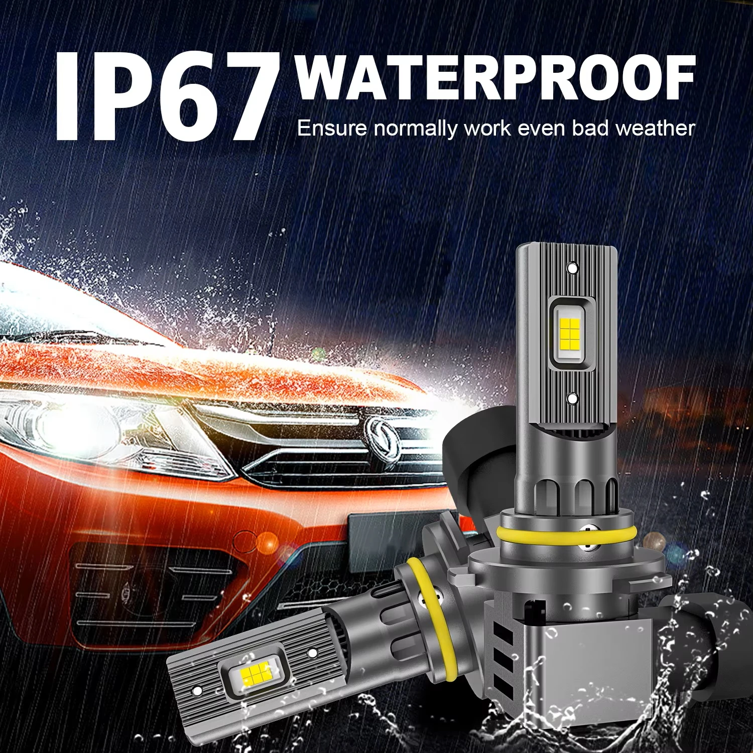 MZGN 2Pcs 20000M 100W LED Headlight Bulbs Canbus - image 7