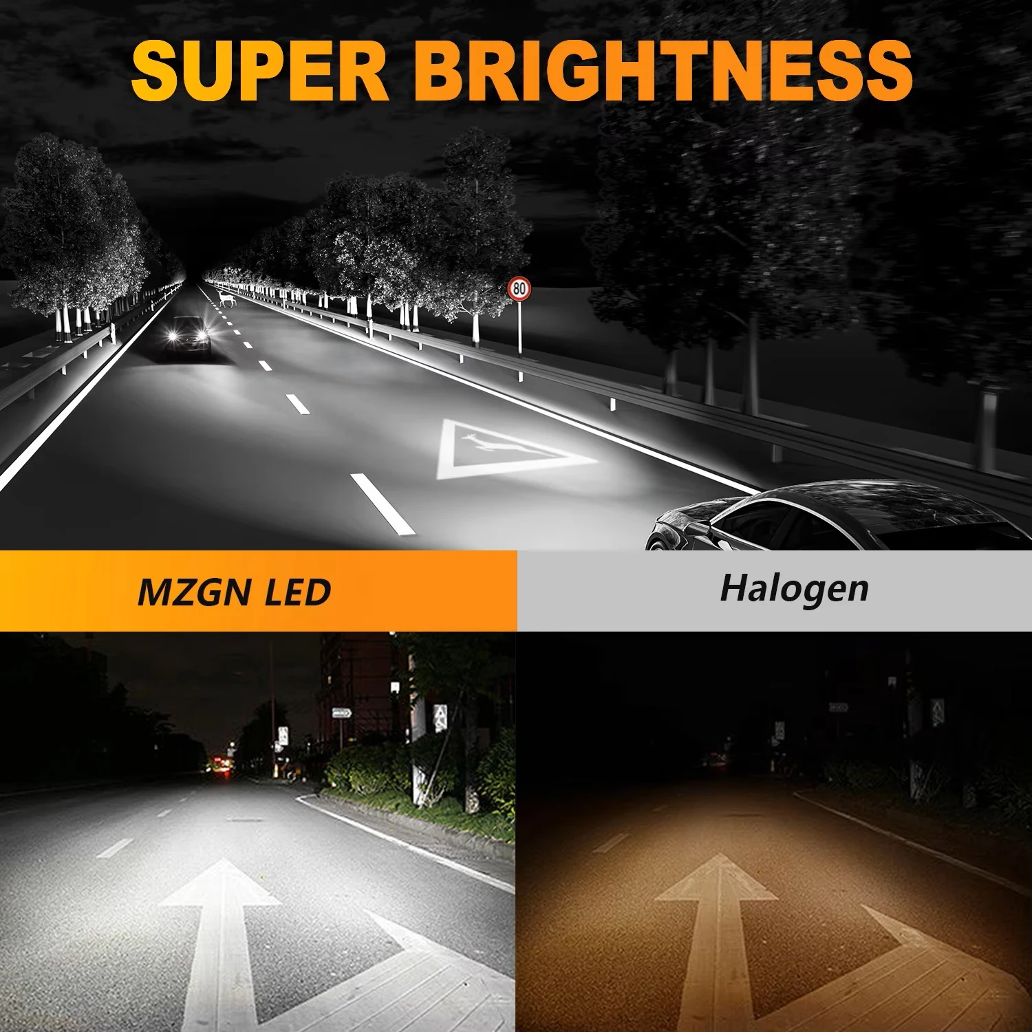 MZGN 2Pcs 20000M 100W LED Headlight Bulbs Canbus - image 10