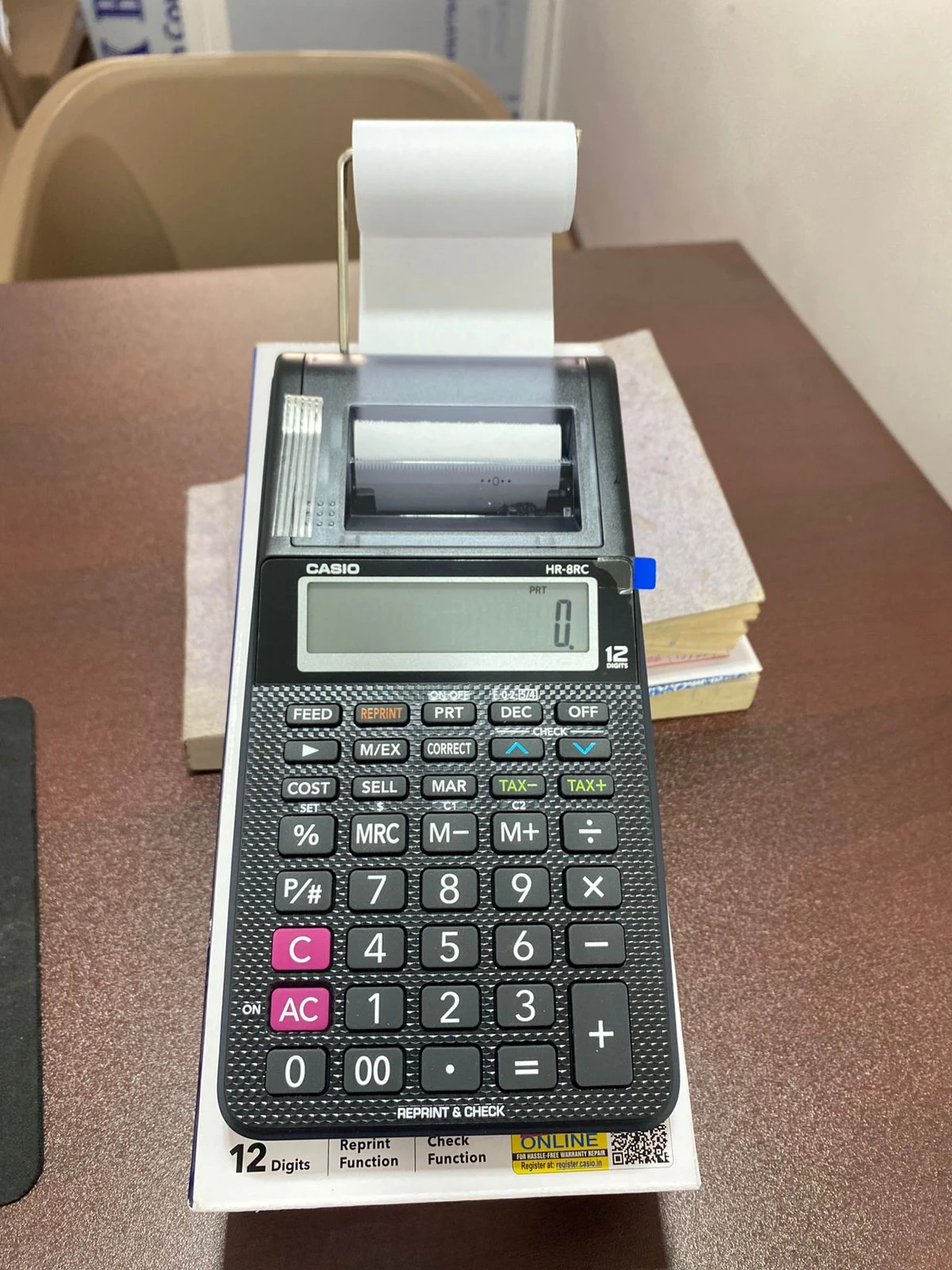 Casio HR-8RC-BK Printing Calculator - image 3