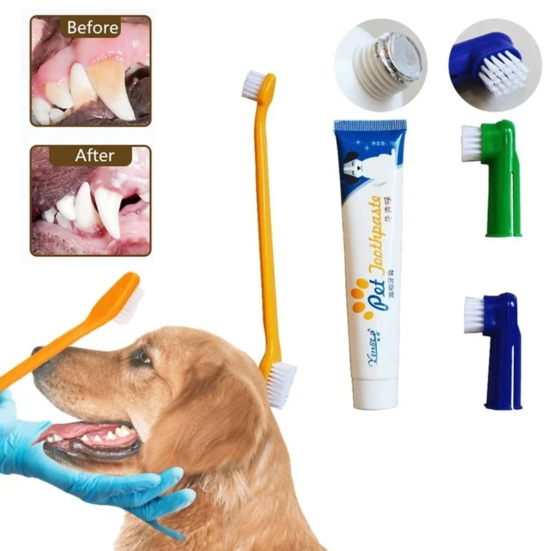 Generic Pet Dental Care Kit Toothpaste Dog Toothbrush - image 4
