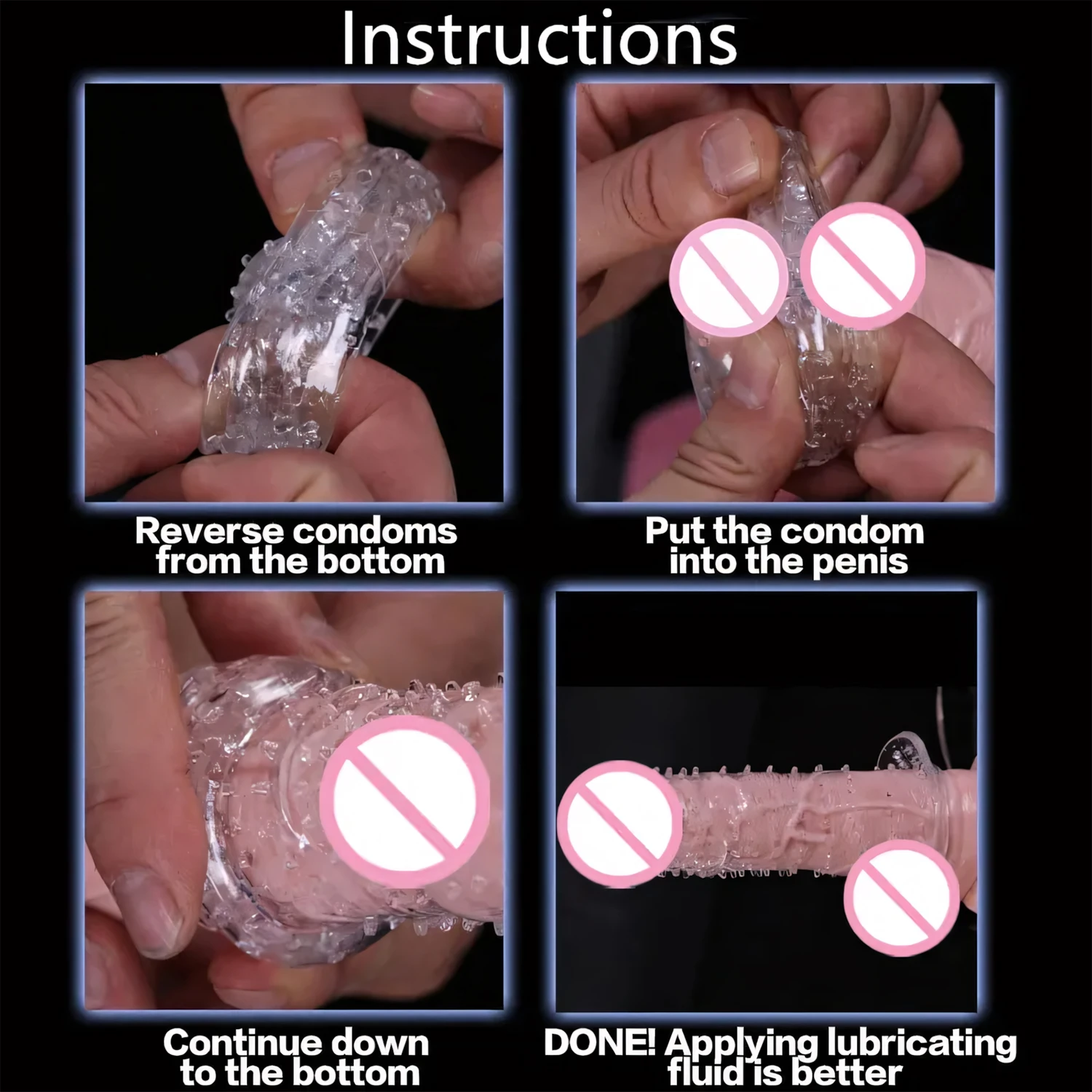 Generic Penis Sleeve Reusable Adult Sex Toy - image 7