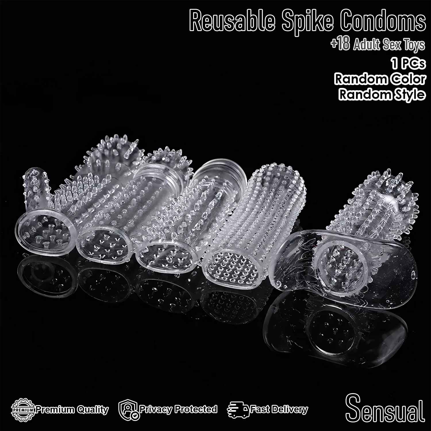 Generic Penis Sleeve Reusable Adult Sex Toy - image 9