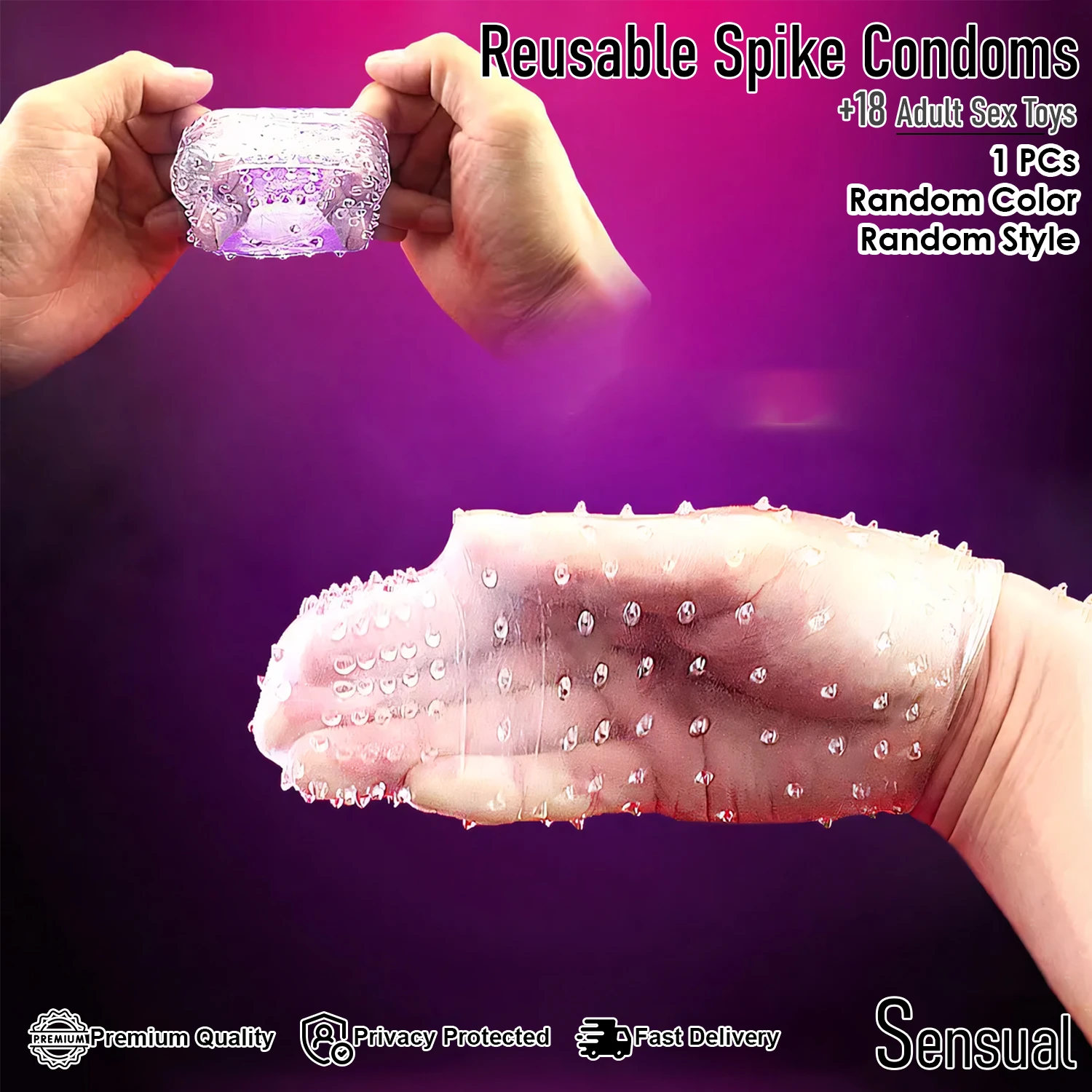 Generic Penis Sleeve Reusable Adult Sex Toy - image 10