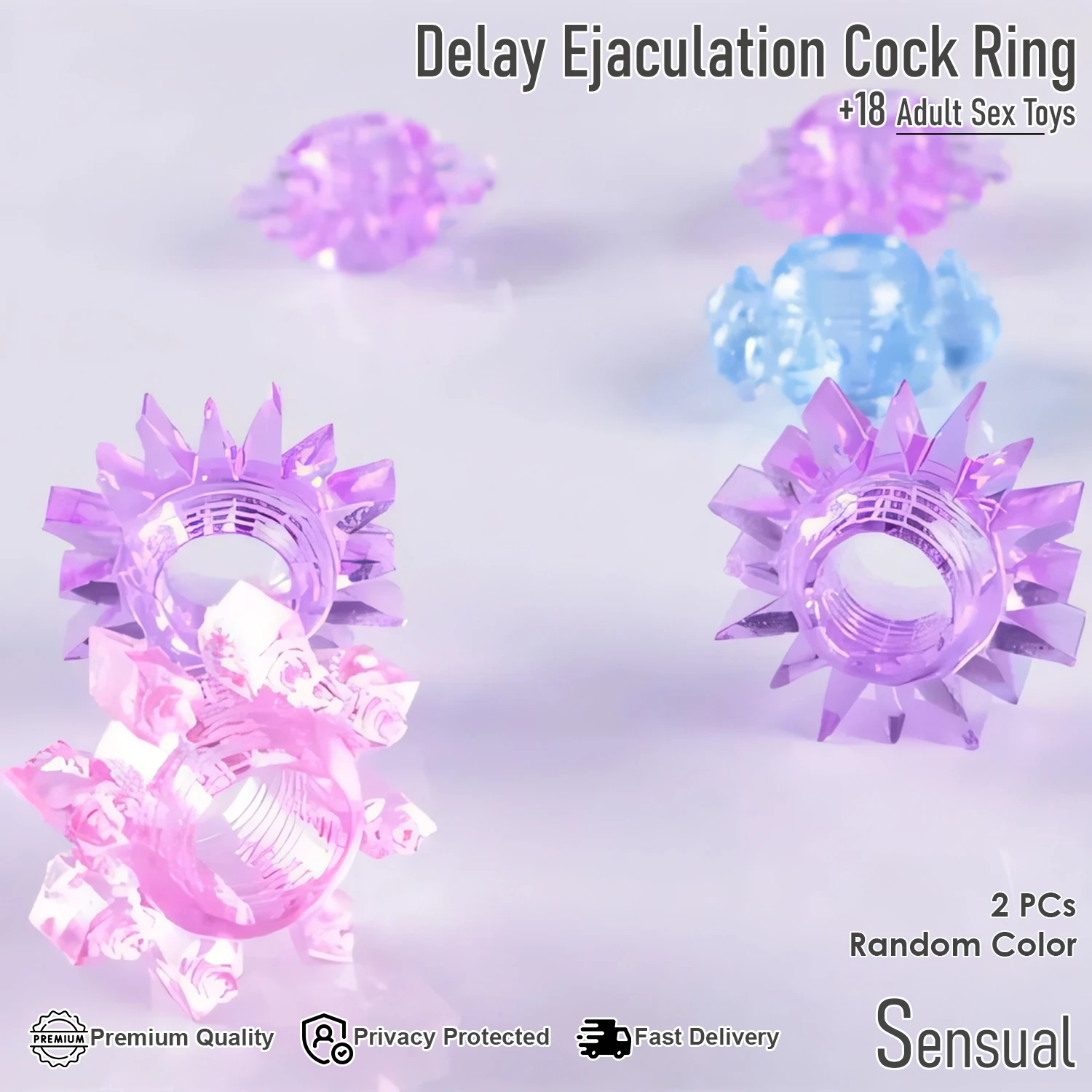 Generic Silicone Cock Ring Set for Men - image 4