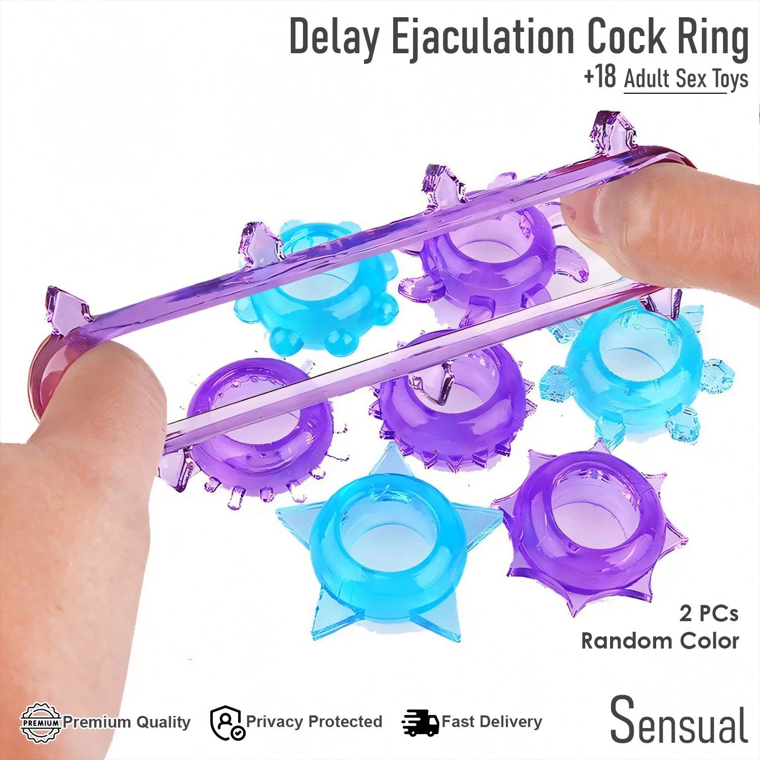 Generic Silicone Cock Ring Set for Men - image 2