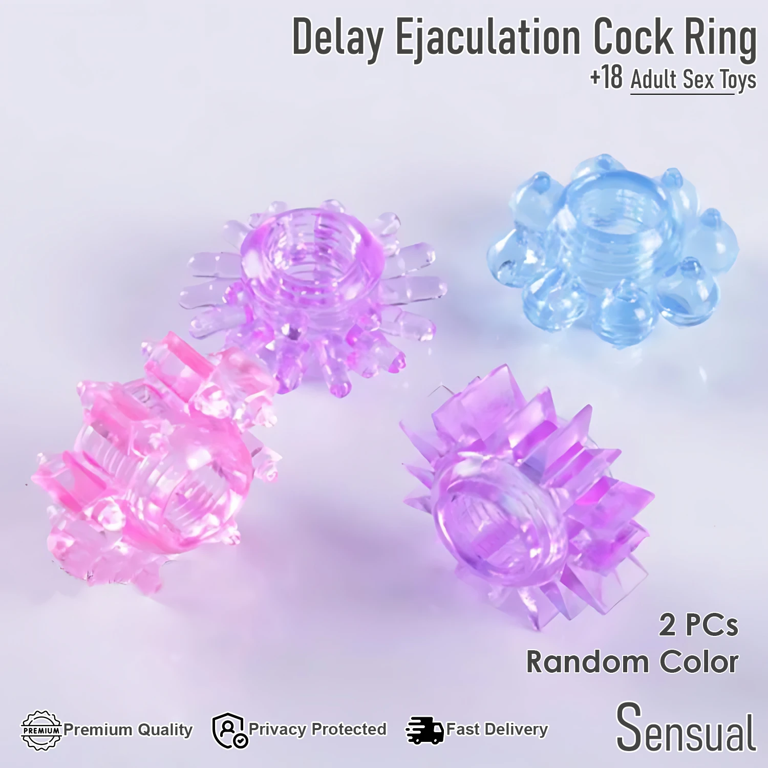 Generic Silicone Cock Ring Set for Men - image 7