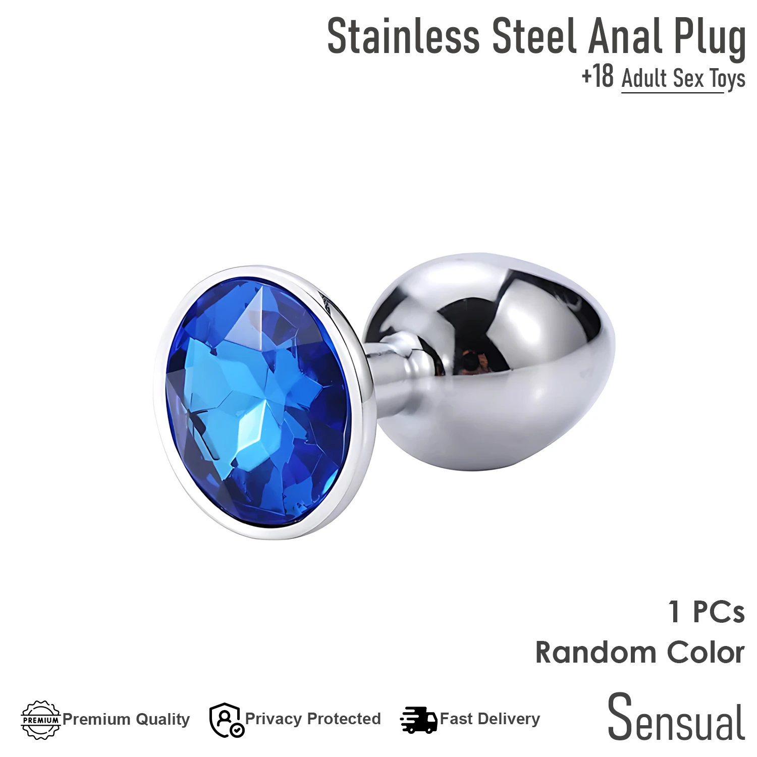 Premium Stainless Steel Anal Plug Sex Toy for Men, Women - image 5