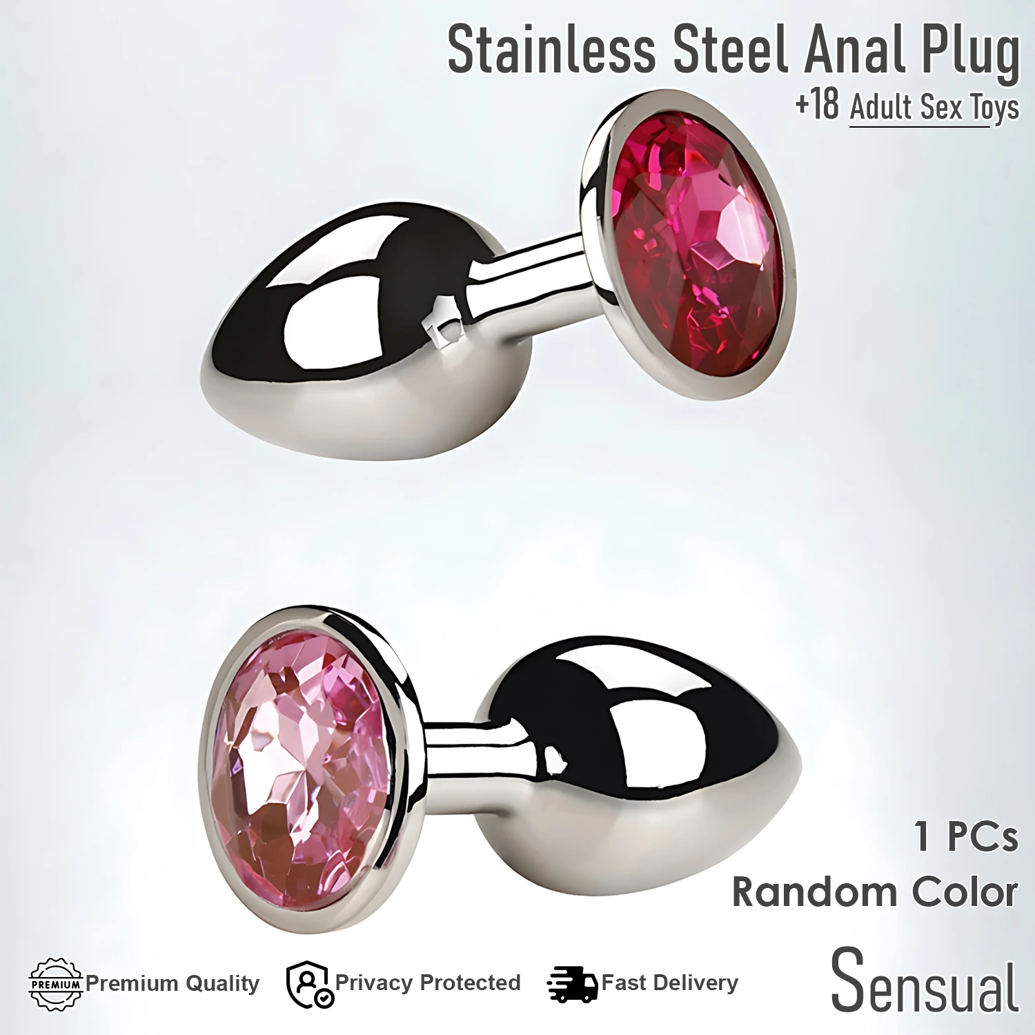 Premium Stainless Steel Anal Plug Sex Toy for Men, Women - image 4