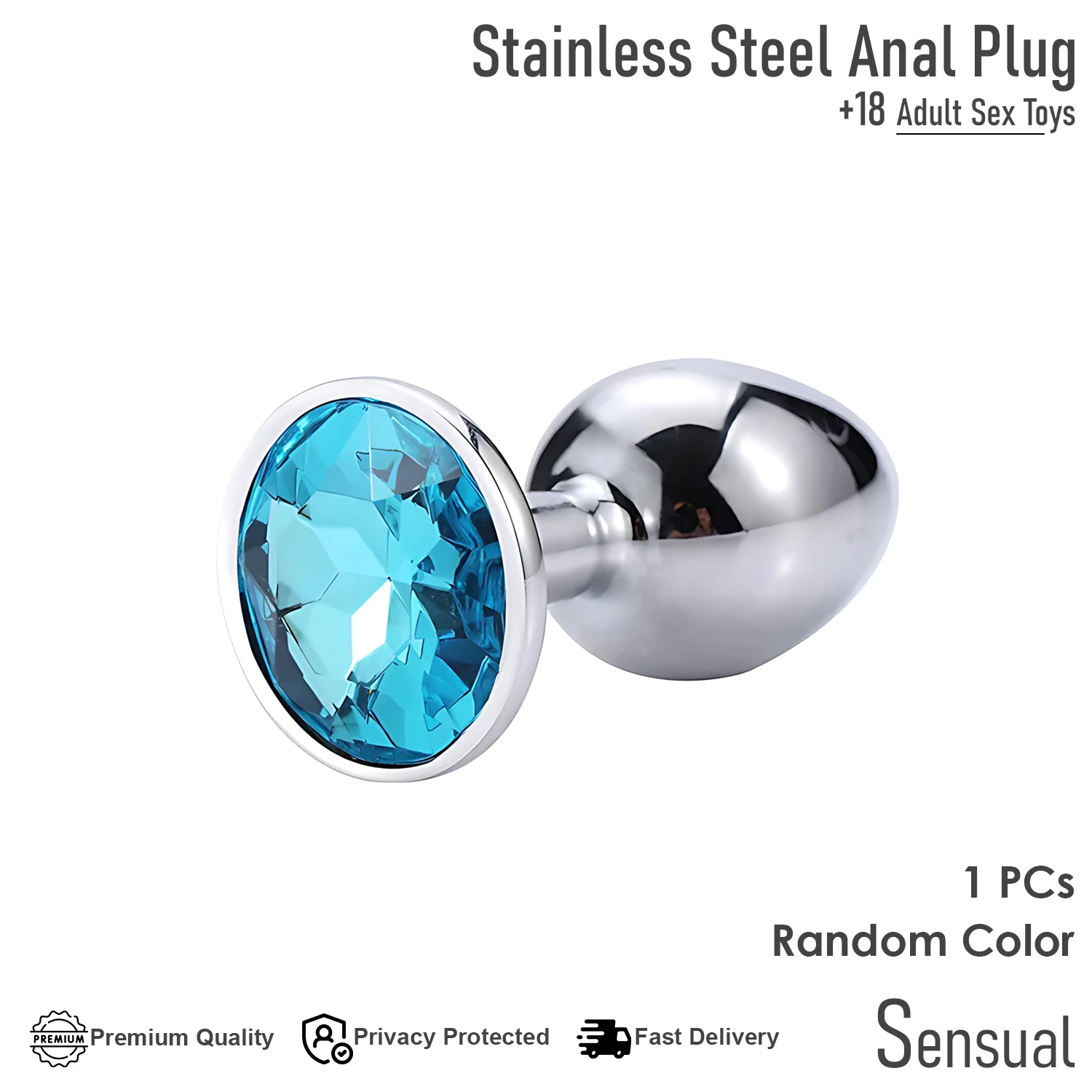 Premium Stainless Steel Anal Plug Sex Toy for Men, Women - image 8