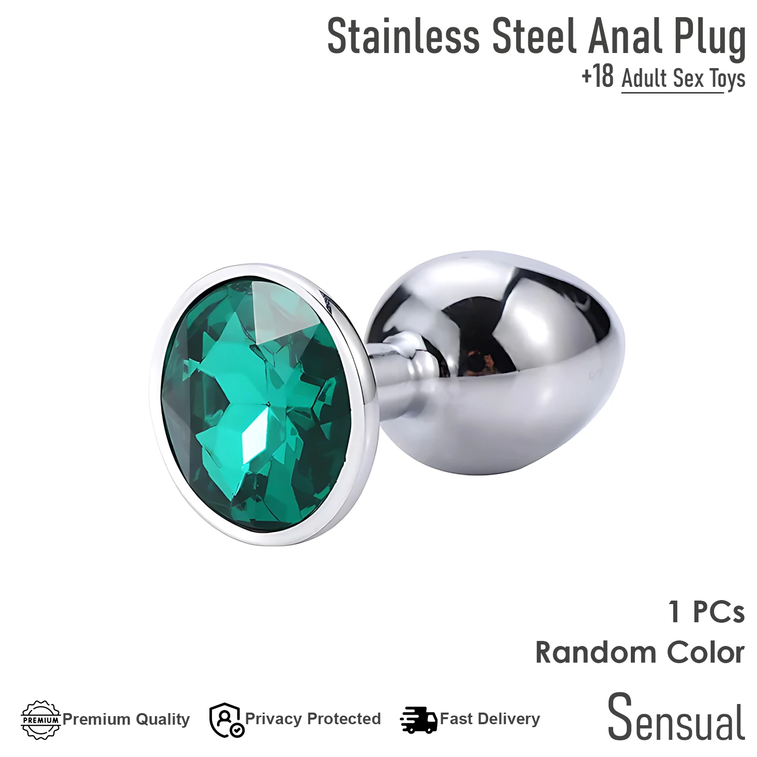 Premium Stainless Steel Anal Plug Sex Toy for Men, Women - image 9