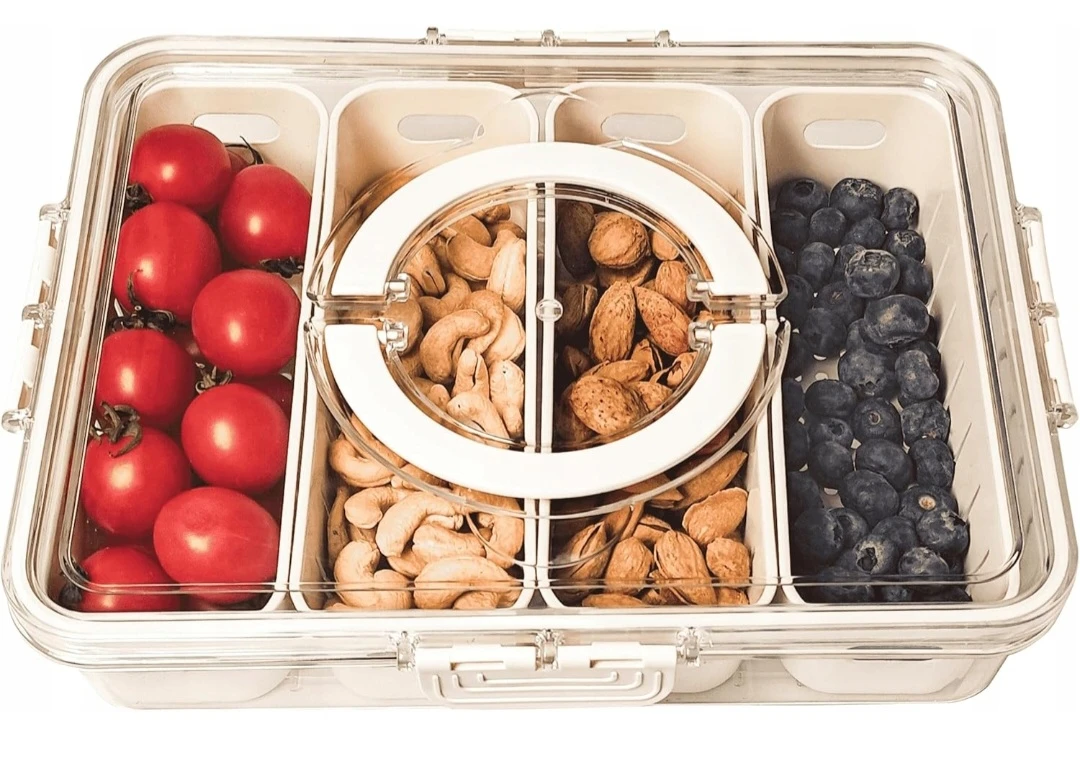 Generic Snack Box with Compartments and Lid