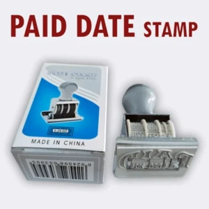 Generic Paid Rubber Date Stamp Seal up to 2032