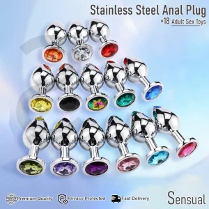 Premium Stainless Steel Anal Plug Sex Toy for Men, Women