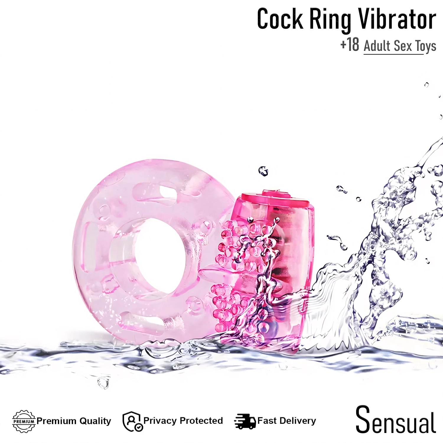 Generic Vibrating Silicone Cock Ring Sex Toy - image 4
