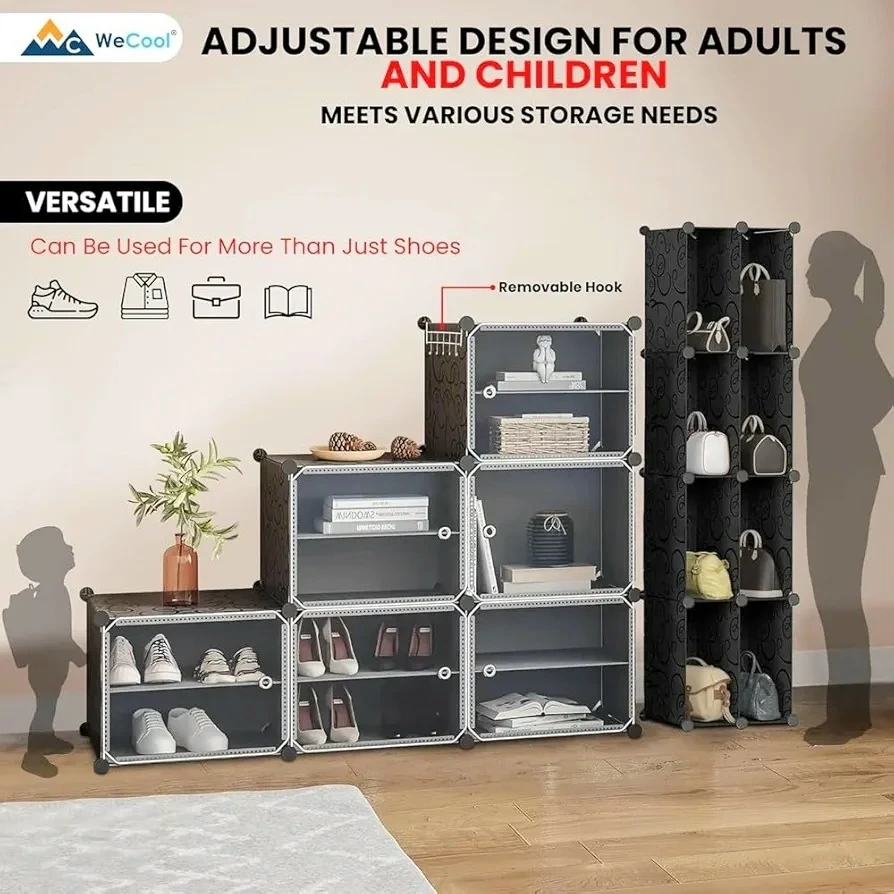 Generic 12-Layer Shoe Cabinet with Hooks for Entryway - image 4