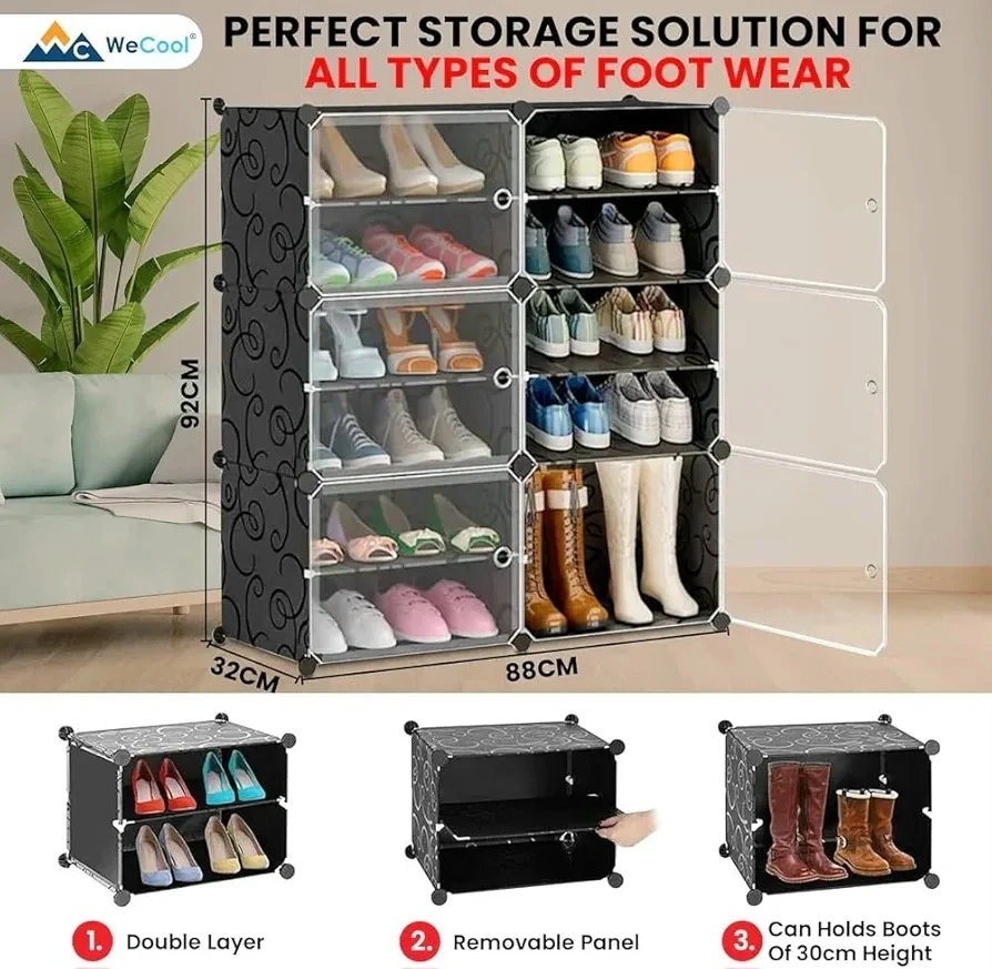 Generic 12-Layer Shoe Cabinet with Hooks for Entryway - image 2