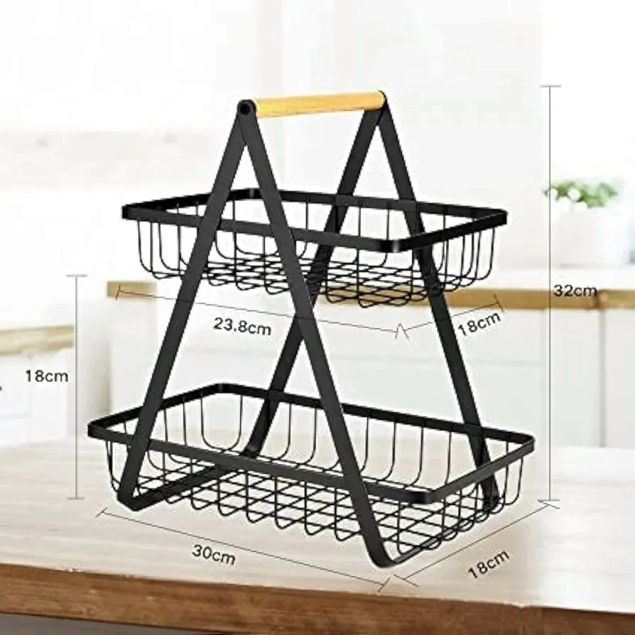Generic 2-Tier Large Fruit & Bread Basket - image 4