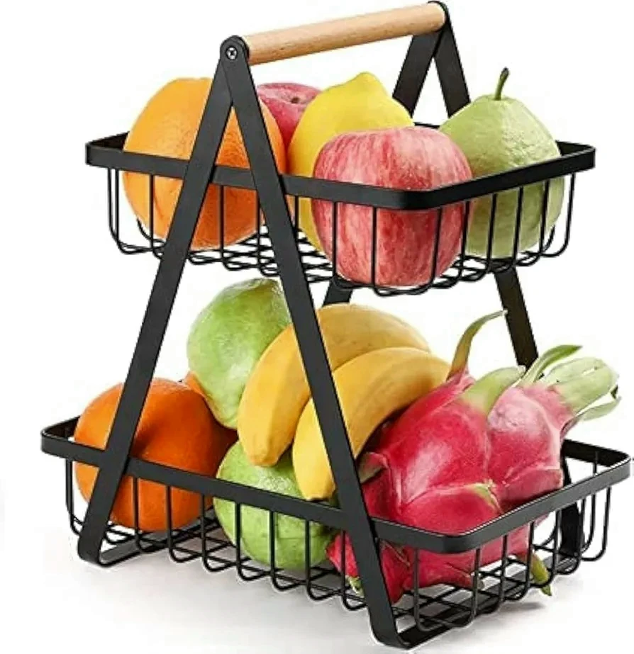 Generic 2-Tier Large Fruit & Bread Basket