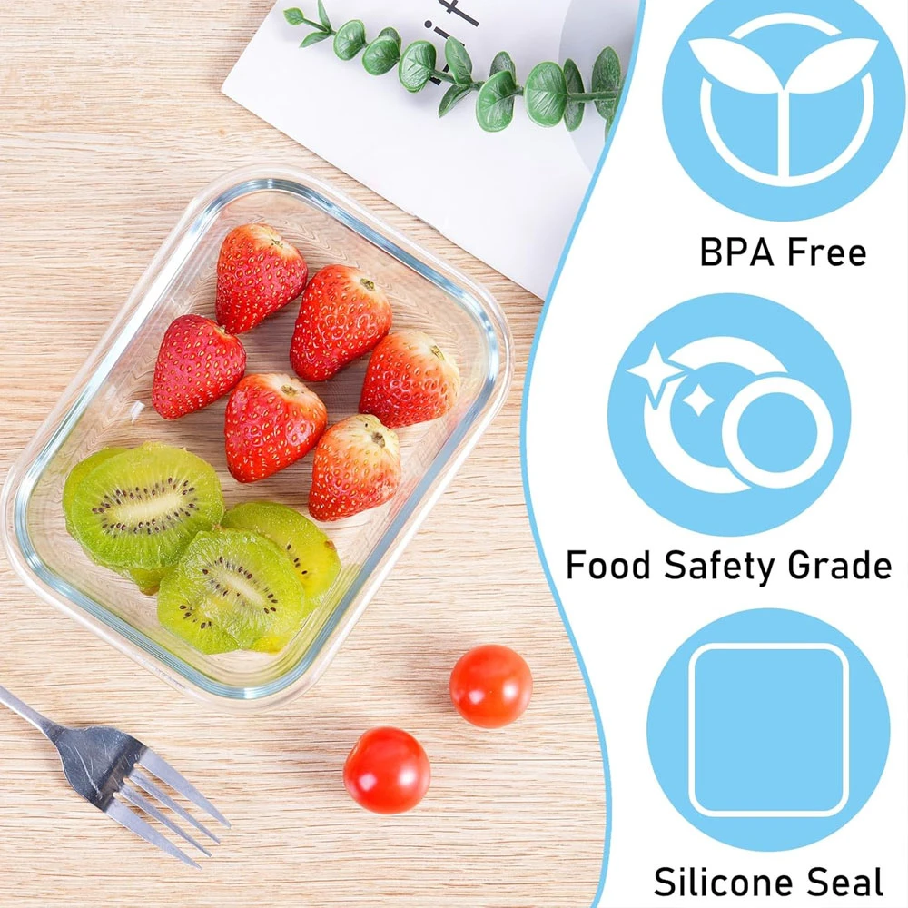 Generic 3Pcs Borosilicate Glass Food Storage Oven Safe - image 4
