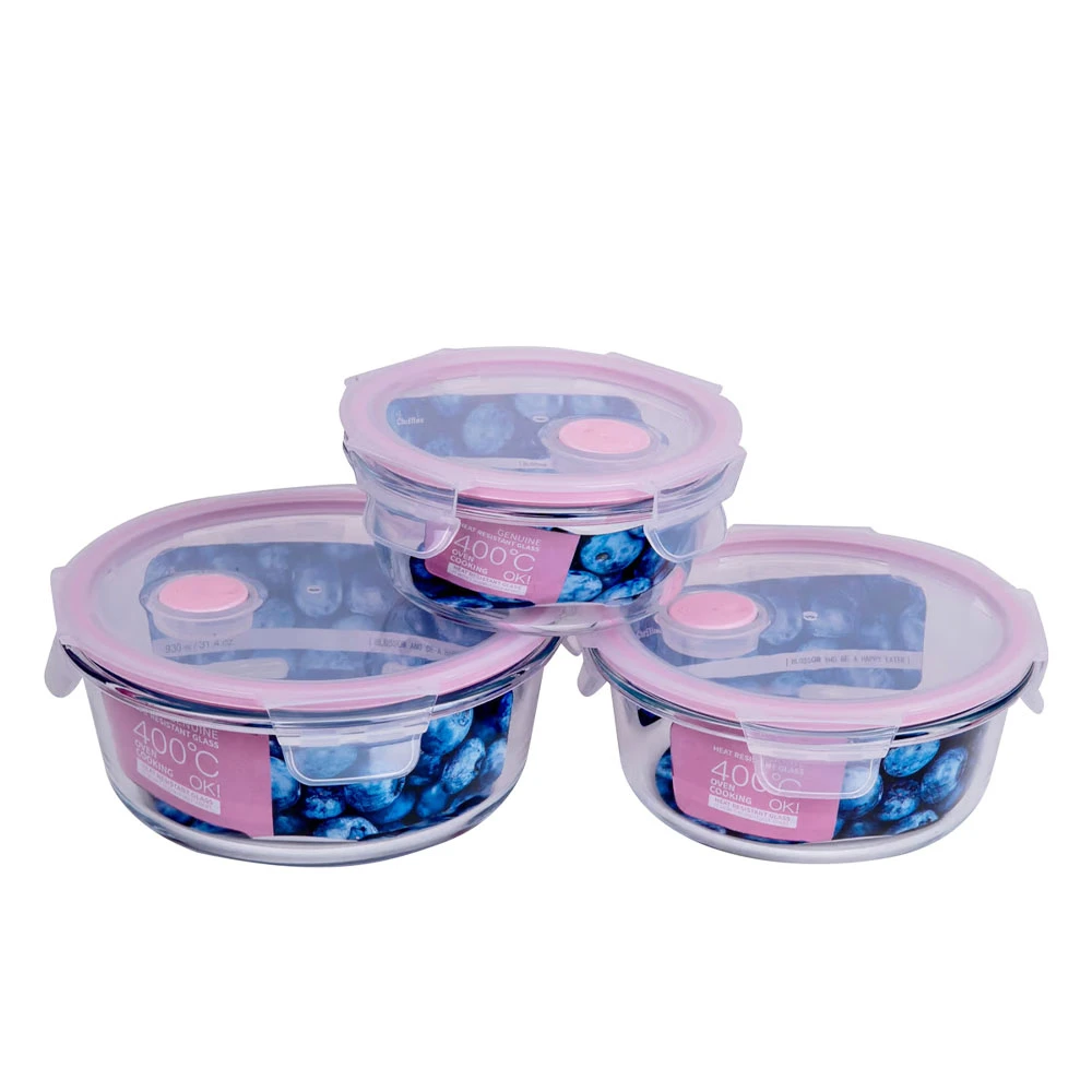 Generic 3Pcs Glass Bowl Oven Microwave Safe Lid - image 5