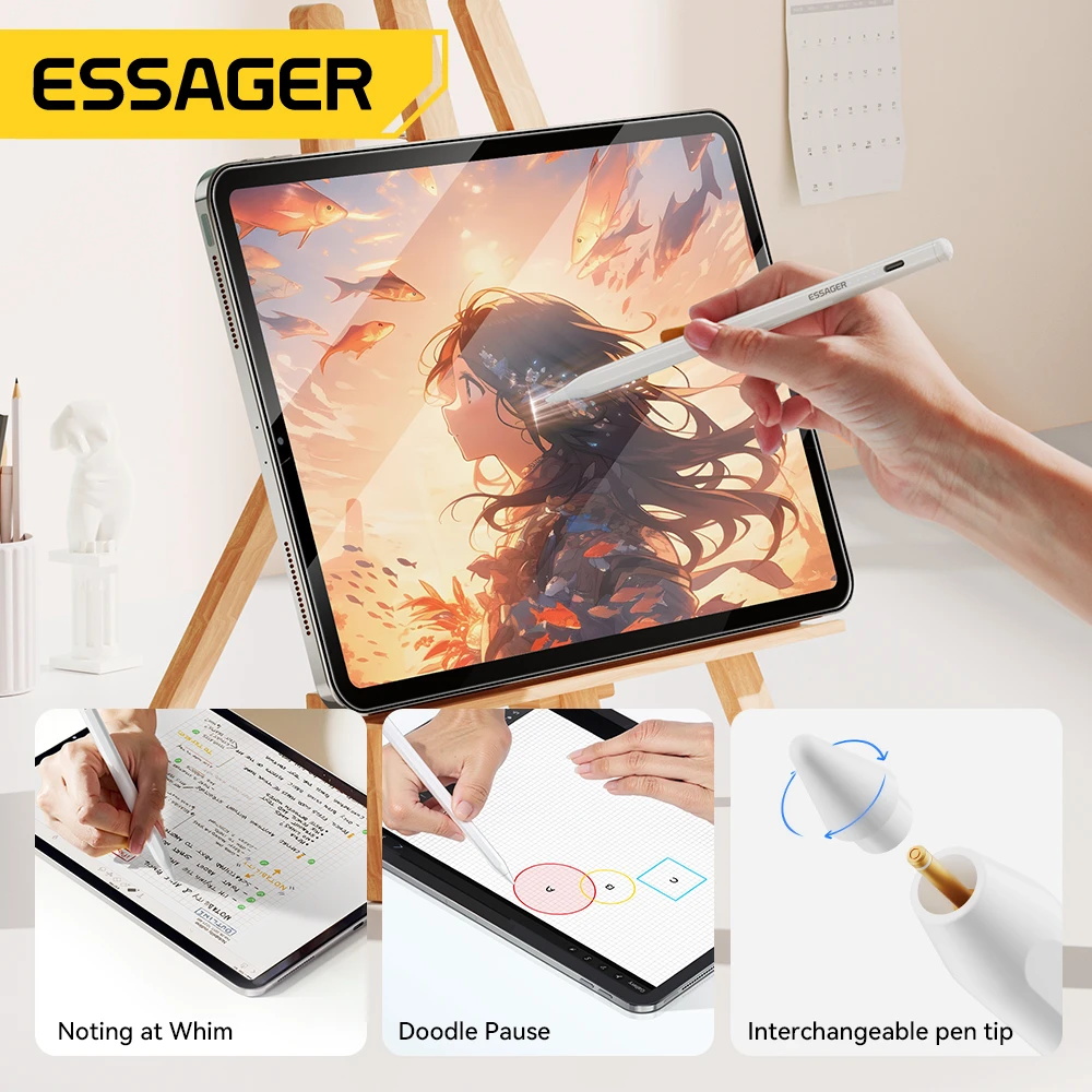 Essager Magnetic Stylus Pen Palm Rejection Tilt Sensitivity - image 3