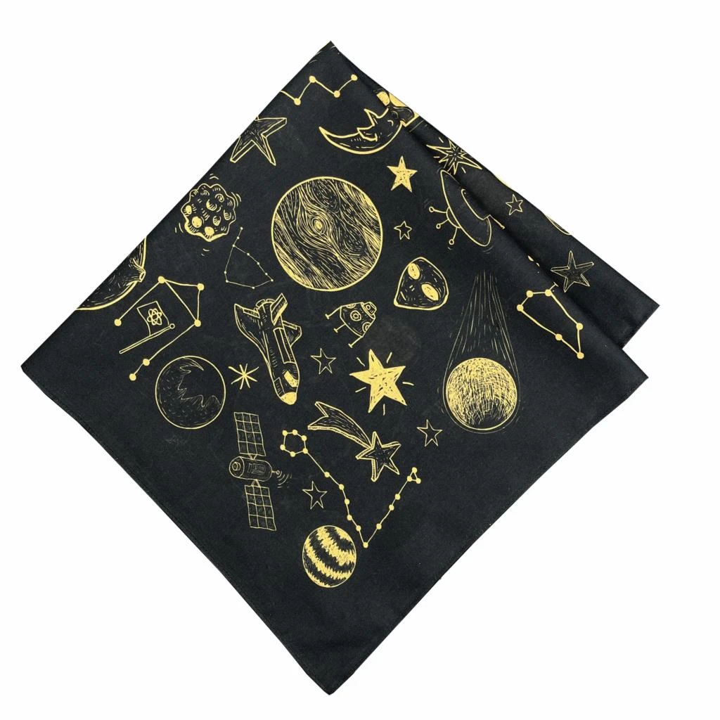 XIOLINE Glow-in-the-Dark Space Yellow Bandana Cosmic - image 2