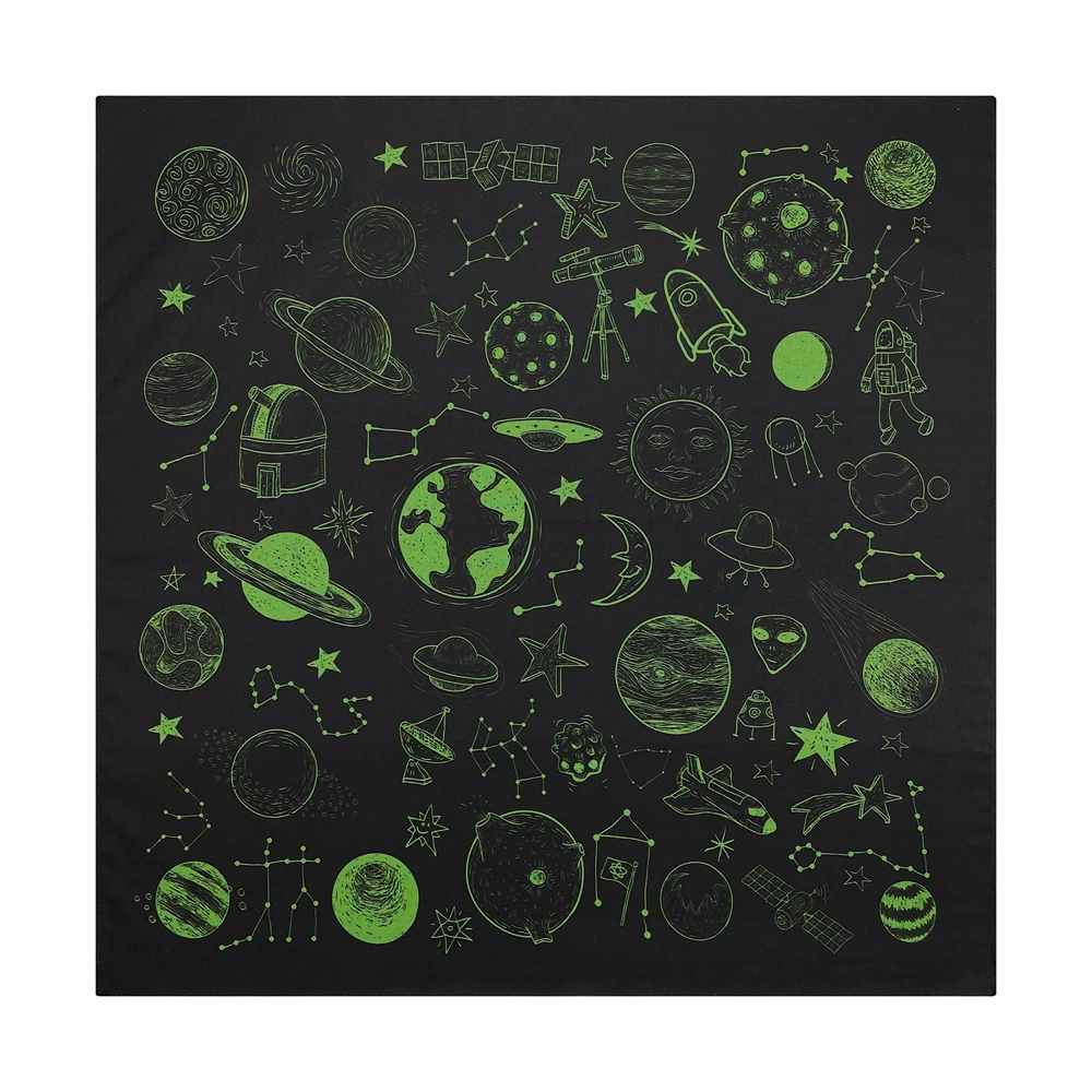 XIOLINE Glow-in-the-Dark Space Yellow Bandana Cosmic - image 4