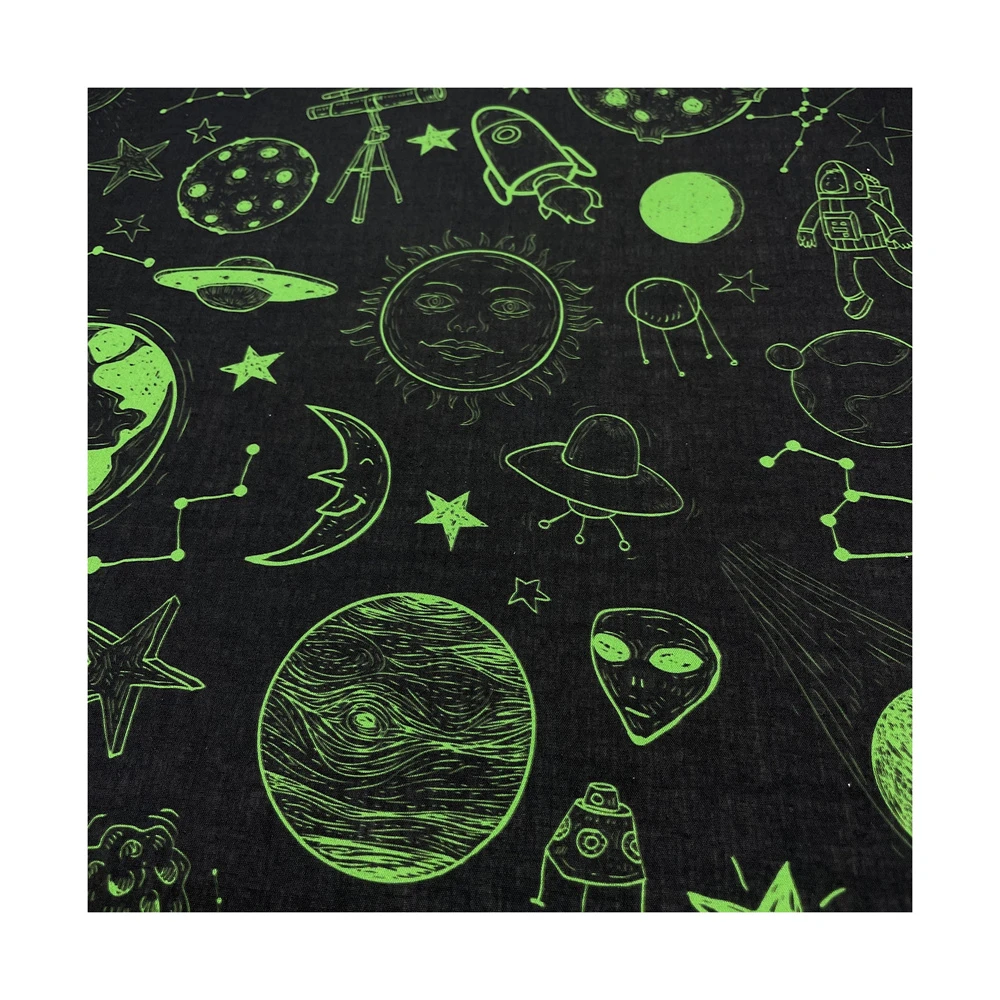 XIOLINE Glow-in-the-Dark Space Yellow Bandana Cosmic - image 5