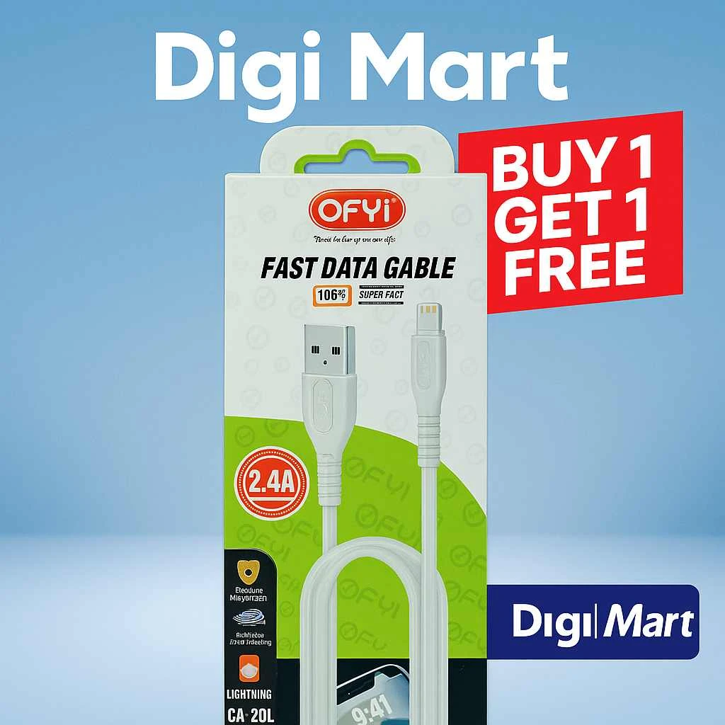 OFYi Lighting Cable Buy 1 Get 1 Free Data Cable